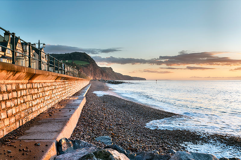 Sidmouth beach front South Devon
